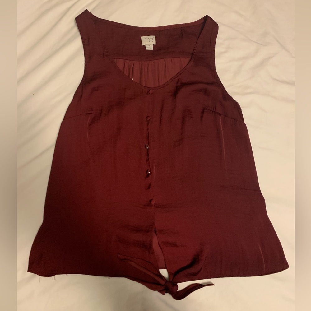 A.New.Day Satin/Silky Red Tank Top size M